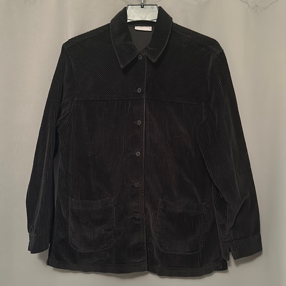 Nordstrom | Black Corduroy Button Up